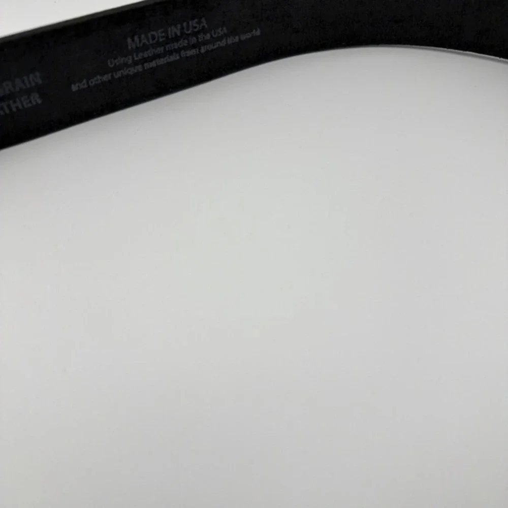 Silver Creek Leather Belt 42 Inch Black  Western Fits 32-34 Silver Buckle 3859‎